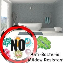 Christmas Shower Curtain Waterproof Fabric Bathroom Decoration and Modern and Classic Theme and Christmas