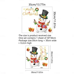 Christmas Snowman Sticker Toilet Sticker Background Wall Toilet Decoration Wall Decal