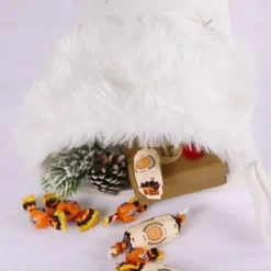 Christmas Stockings Snowflake White Christmas Stockings with Faux Fur Large Christmas Stockings Christmas Ornaments for Christmas Tree Decorations