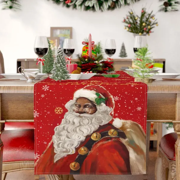 Christmas Table Runner, Seasonal Winter Holiday Farmhouse Style Table Decoration