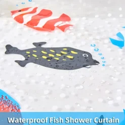 Clear Shower Curtain Tropical Fish,180x200cm 70