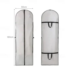 Clothes Dust Cover Garment Bag for Suit Dress Jacket Coat, Dustproof Breathable Protector for Travel, Wedding Dress Bridal Gown Long Storage Bag, Thickened Cover