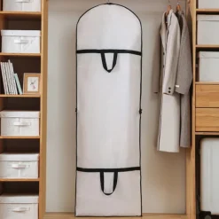 Clothes Dust Cover Garment Bag for Suit Dress Jacket Coat, Dustproof Breathable Protector for Travel, Wedding Dress Bridal Gown Long Storage Bag, Thickened Cover