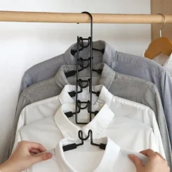 Clothes Hanger Multi-Functional Multi-Layer Hanger Magic Home Wardrobe Storage Artifact Hanging Hanger Folding Hanger 40*40Cm