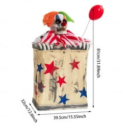 Clown in a Box - Jumping Clown Accessory for Garden, Outdoor, Indoor, Haunted House