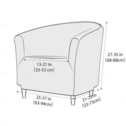Club Chair Cover Barrel Chair Slipcover Burgundy Stretch Tub Chair Slipcover, Arm Chair Sofa Cover For Dogs Pet, Washable Couch Furniture Protector Soft Durable