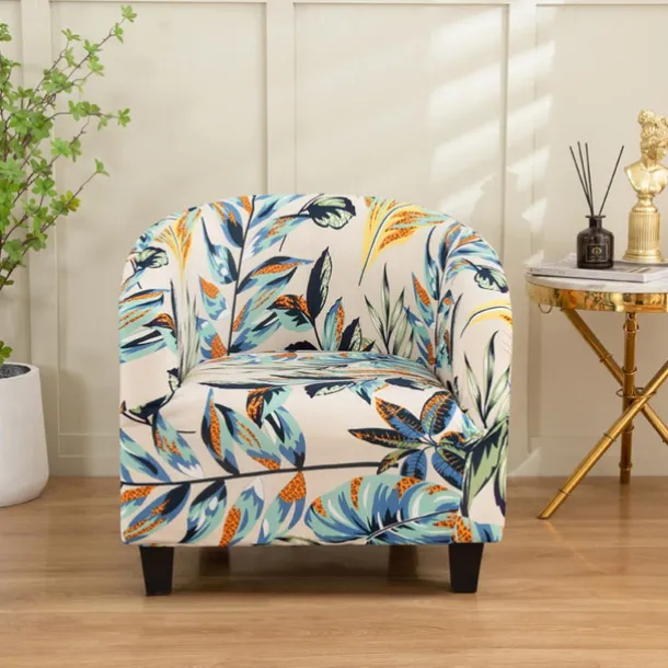 Club Chair Cover Barrel Chair Slipcover Stretch Tub Chair Slipcover, Arm Chair Sofa Cover For Dogs Pet,Washable Couch Furniture Protector Soft Durable