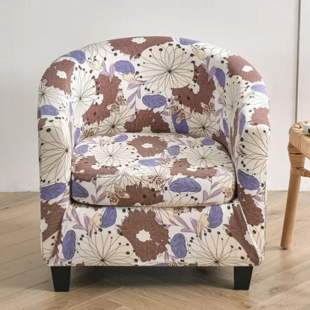 Club Chair Slipcover Barrel Chair Slipcover Stretch Armchair Covers Tub Chair Covers Sofa Cover Couch Furniture Protector With Seat Cushion Cover Couch Covers for Living Room