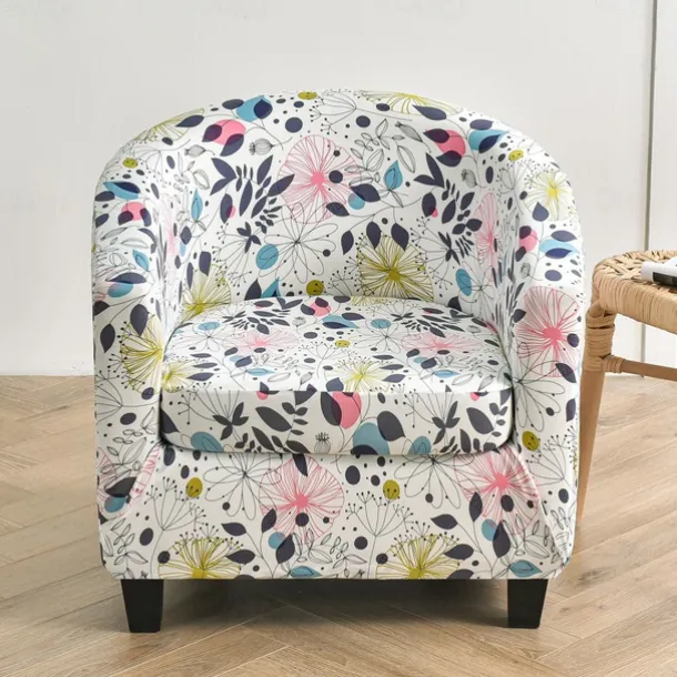 Club Chair Slipcover Barrel Chair Slipcover Stretch Armchair Covers Tub Chair Covers Sofa Cover Couch Furniture Protector With Seat Cushion Cover Couch Covers for Living Room