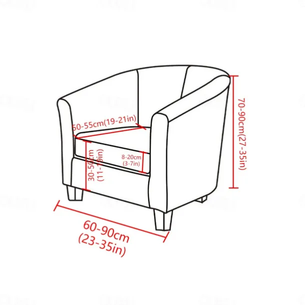 Club Chair Slipcover Barrel Chair Slipcover Stretch Armchair Covers Tub Chair Covers Sofa Cover Couch Furniture Protector With Seat Cushion Cover Couch Covers for Living Room