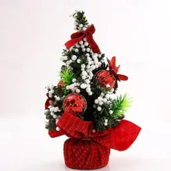 20cm Mini Christmas Tree Xmas Artificial Tabletop Decorations Festival Miniature Tree Christmas Gift Christmas Decor