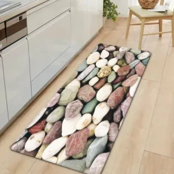 Cobble Stone Area Rug Kitchen Mat Non-Slip Oil Proof Floor Mat Livingroom Rug Indoor Outdoor Mat Bedroom Decor Bathroom Mat Entrance Rug Door Mat