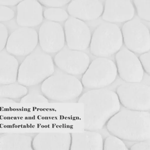 Cobblestone Bath Mat Non-slip Memory Foam Pad, Washable Bath Rugs, Rapid Water Absorbent, Non-Slip, Washable, Thick, Soft And Comfortable Carpet For Shower Room