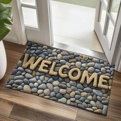 Cobblestone Doormat Kitchen Mat Floor Mat Non-Slip Area Rug Oil Proof Rug Indoor Outdoor Mat Bedroom Decor Bathroom Mat Entrance Rug