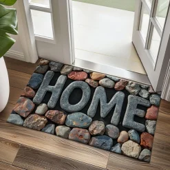 Cobblestone Doormat Kitchen Mat Floor Mat Non-Slip Area Rug Oil Proof Rug Indoor Outdoor Mat Bedroom Decor Bathroom Mat Entrance Rug