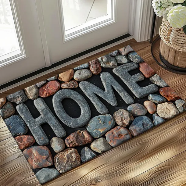 Cobblestone Doormat Kitchen Mat Floor Mat Non-Slip Area Rug Oil Proof Rug Indoor Outdoor Mat Bedroom Decor Bathroom Mat Entrance Rug