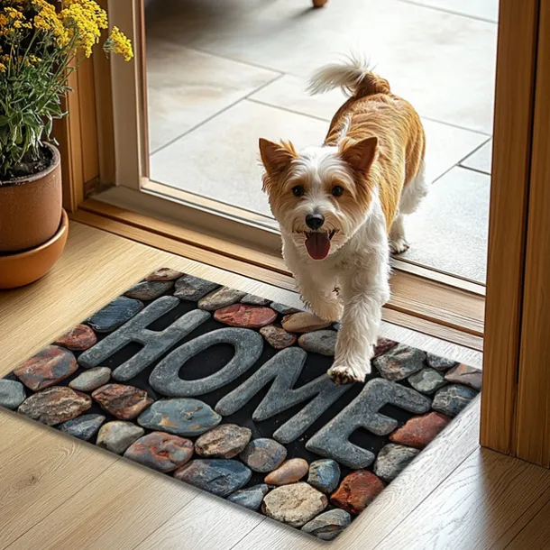 Cobblestone Doormat Kitchen Mat Floor Mat Non-Slip Area Rug Oil Proof Rug Indoor Outdoor Mat Bedroom Decor Bathroom Mat Entrance Rug