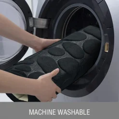 Cobblestone Embossed Bath Mat Non-slip , Memory Foam Pad, Washable Bath Rugs, Rapid Water Absorbent, Non-Slip, Washable, Thick, Soft And Comfortable Carpet For Shower Room