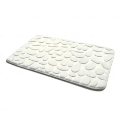Cobblestone Embossed Bath Mat Non-slip , Memory Foam Pad, Washable Bath Rugs, Rapid Water Absorbent, Non-Slip, Washable, Thick, Soft And Comfortable Carpet For Shower Room