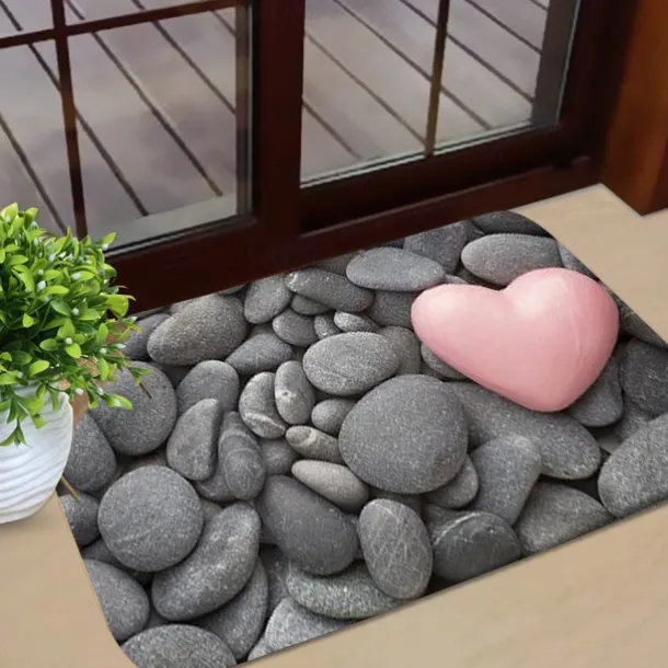 Cobblestone Pattern Door Mat Floor mats Washable Rugs Kitchen Mat Anti-Slip Non Skid Area Rug Front Livingroom Bedroom 1pc