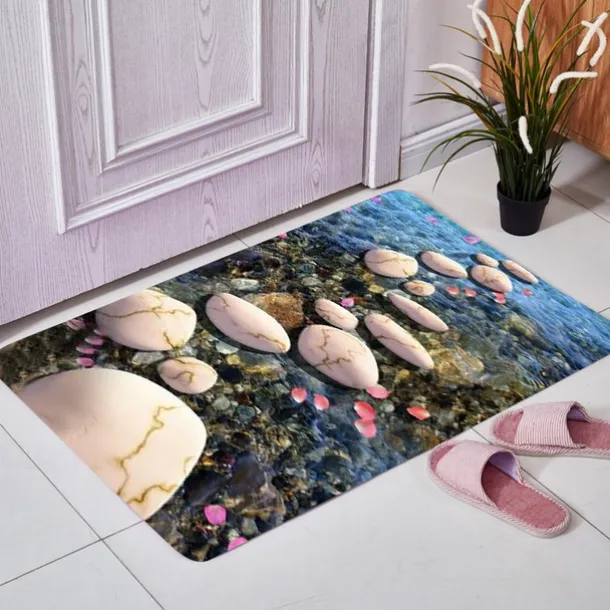 Cobblestone Pattern Door Mat Floor mats Washable Rugs Kitchen Mat Anti-Slip Non Skid Area Rug Front Livingroom Bedroom 1pc