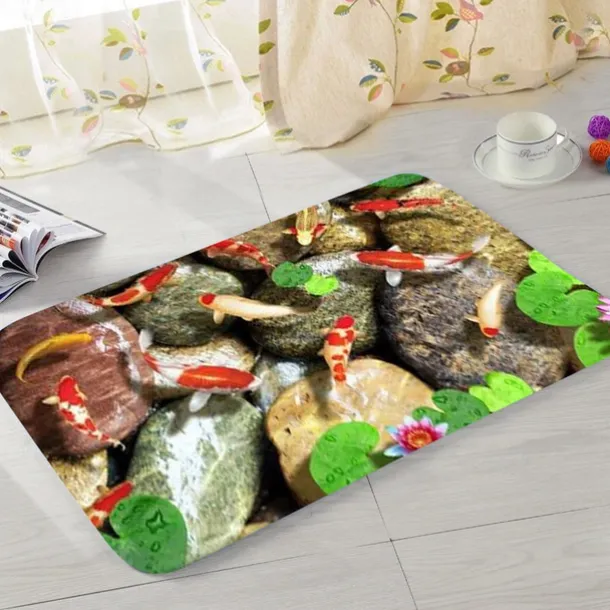 Cobblestone Pattern Door Mat Floor mats Washable Rugs Kitchen Mat Anti-Slip Non Skid Area Rug Front Livingroom Bedroom 1pc