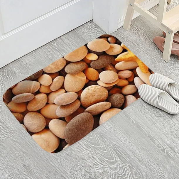 Cobblestone Pattern Door Mat Floor mats Washable Rugs Kitchen Mat Anti-Slip Non Skid Area Rug Front Livingroom Bedroom 1pc