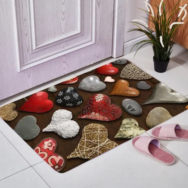 Cobblestone Pattern Door Mat Floor mats Washable Rugs Kitchen Mat Anti-Slip Non Skid Area Rug Front Livingroom Bedroom 1pc