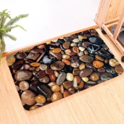 Cobblestone Pattern Door Mat Floor mats Washable Rugs Kitchen Mat Anti-Slip Non Skid Area Rug Front Livingroom Bedroom 1pc