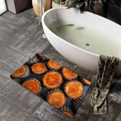 Cobblestone Pattern Doormat Kitchen Mat Floor Mat Non-Slip Area Rug Oil Proof Rug Indoor Outdoor Mat Bedroom Decor Bathroom Mat Entrance Rug