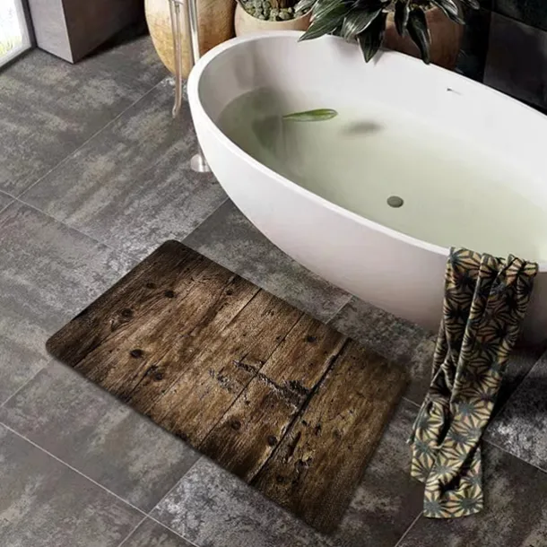 Cobblestone Pattern Doormat Kitchen Mat Floor Mat Non-Slip Area Rug Oil Proof Rug Indoor Outdoor Mat Bedroom Decor Bathroom Mat Entrance Rug