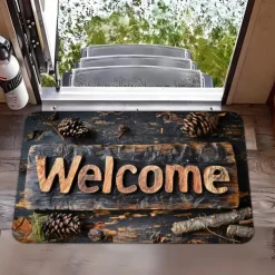 Cobblestone Pattern Doormat Kitchen Mat Floor Mat Non-Slip Area Rug Oil Proof Rug Indoor Outdoor Mat Bedroom Decor Bathroom Mat Entrance Rug