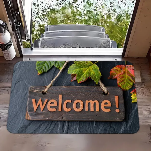 Cobblestone Pattern Doormat Kitchen Mat Floor Mat Non-Slip Area Rug Oil Proof Rug Indoor Outdoor Mat Bedroom Decor Bathroom Mat Entrance Rug