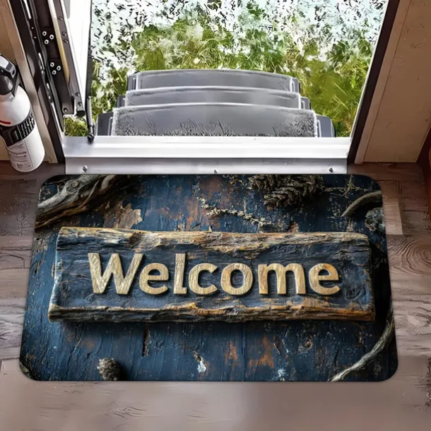 Cobblestone Pattern Doormat Kitchen Mat Floor Mat Non-Slip Area Rug Oil Proof Rug Indoor Outdoor Mat Bedroom Decor Bathroom Mat Entrance Rug