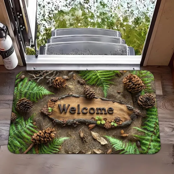 Cobblestone Pattern Doormat Kitchen Mat Floor Mat Non-Slip Area Rug Oil Proof Rug Indoor Outdoor Mat Bedroom Decor Bathroom Mat Entrance Rug