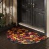 Cobblestone Semi-round Doormat Kitchen Mat Floor Mat Non-Slip Area Rug Oil Proof Rug Indoor Outdoor Mat Bedroom Decor Bathroom Mat Entrance Rug Spring Summer