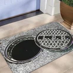 Cobblestone Wellcover Doormat Kitchen Mat Floor Mat Non-Slip Area Rug Oil Proof Rug Indoor Outdoor Mat Bedroom Decor Bathroom Mat Entrance Rug