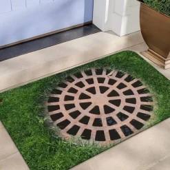 Cobblestone Wellcover Doormat Kitchen Mat Floor Mat Non-Slip Area Rug Oil Proof Rug Indoor Outdoor Mat Bedroom Decor Bathroom Mat Entrance Rug