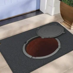 Cobblestone Wellcover Doormat Kitchen Mat Floor Mat Non-Slip Area Rug Oil Proof Rug Indoor Outdoor Mat Bedroom Decor Bathroom Mat Entrance Rug