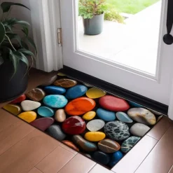 Cobblestones Doormat Floor Mats Washable Rugs Kitchen Mat Non-Slip Oil Proof Rug Indoor Outdoor Mat Bedroom Decor Bathroom Mat Entrance Rug