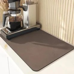 Coffee Mat, Coffee Maker Mat for Countertops, Absorbent Dish Drying Mat for Kitchen Counter, Under Coffee Maker Coffee Machine Coffee Pot Espresso Machine Dish Rack