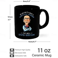 Coffee Mug Black Retro Vintage Ceramic Mug with Graphic Design 12oz/330ml Perfect Gift for Friends Mothers Day Wedding