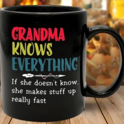 Coffee Mug Black Retro Vintage Ceramic Mug with Graphic Design 12oz/330ml Perfect Gift for Friends Mothers Day Wedding