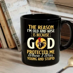 Coffee Mug Black Retro Vintage Ceramic Mug with Graphic Design 12oz/330ml Perfect Gift for Music Lovers Guitarists and Band Members