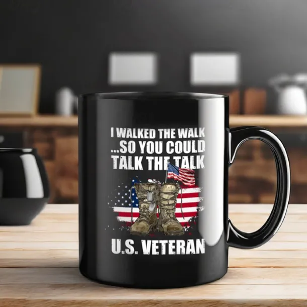 Coffee Mug 3D Print for Veterans Day,Black Mug Independence Day Black Mug For Memorial Day/The Fourth of July