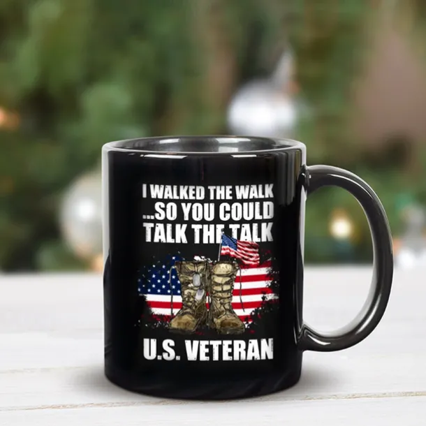 Coffee Mug 3D Print for Veterans Day,Black Mug Independence Day Black Mug For Memorial Day/The Fourth of July