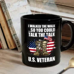 Coffee Mug 3D Print for Veterans Day,Black Mug Independence Day Black Mug For Memorial Day/The Fourth of July