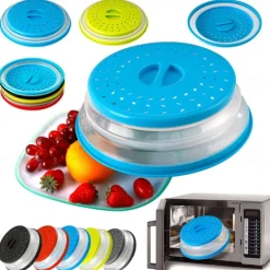 Collapsible Microwave Cover, Microwave Lid, Multifunctional Microwave Splatter Guard, Microwave Plate Cover With Steam Vent, Kitchen Gadgets, Kitchen Stuff
