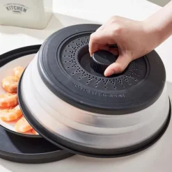 Collapsible Microwave Cover, Microwave Lid, Multifunctional Microwave Splatter Guard, Microwave Plate Cover With Steam Vent, Kitchen Gadgets, Kitchen Stuff