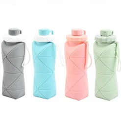 Collapsible Silicone Water Bottle - Leakproof, BPA-Free & Food Grade - Perfect for Hiking & Travel